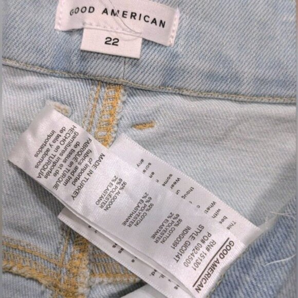 NEW Good American NEW Plus 22 3X Good Legs Crop Jeans Stretchy Light Wash - Picture 3 of 4